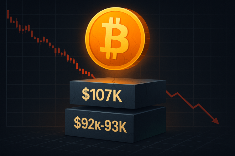 سقوط بیت کوین آیا 107000 دلار حمایت بعدی است؟